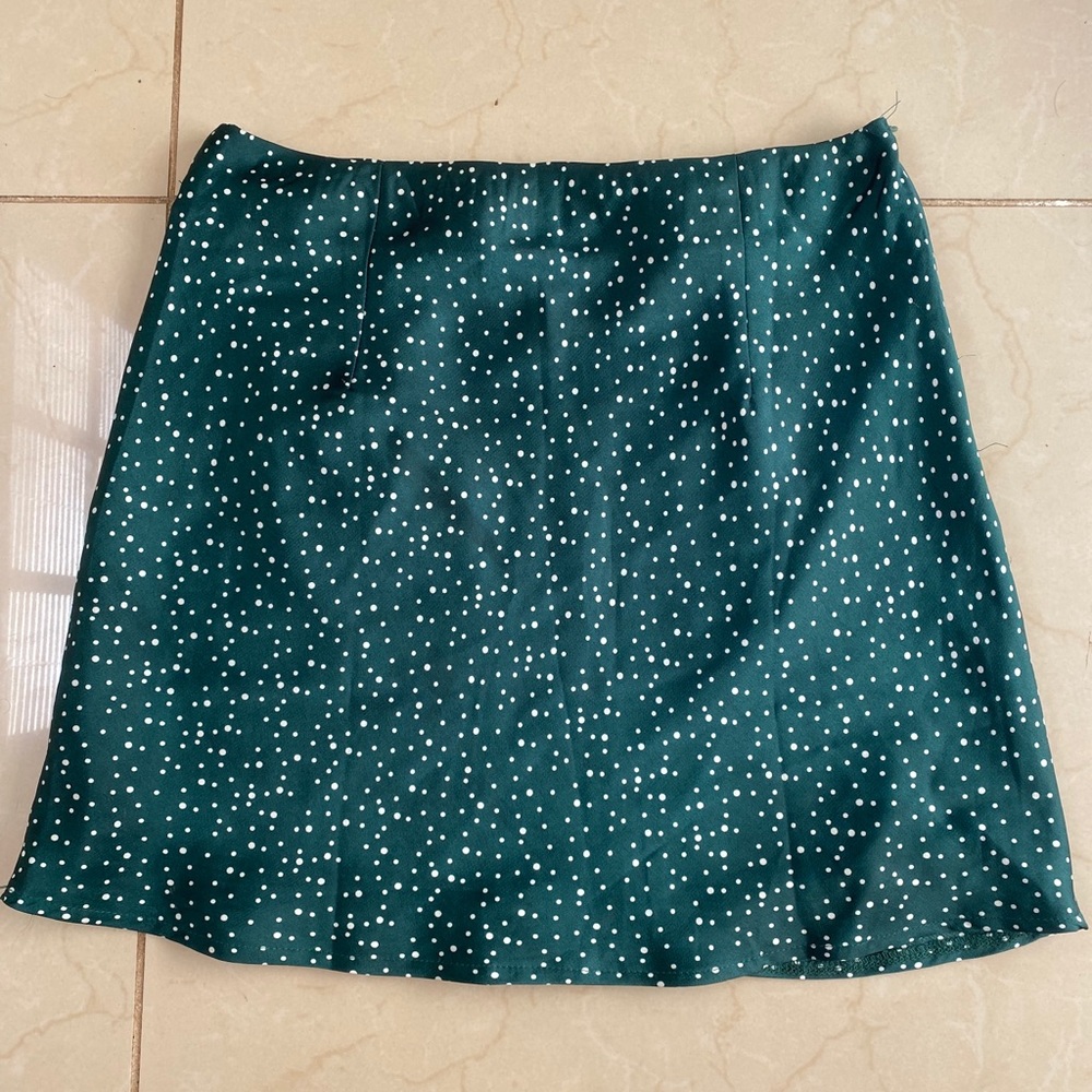 Green Abbott Mini Skirt